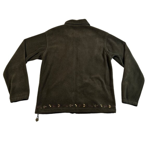 VTG.Northern Reflections Shirt Women's L/S F/Z Embroidered Sweatshirt Green Sm - Picture 8 of 11